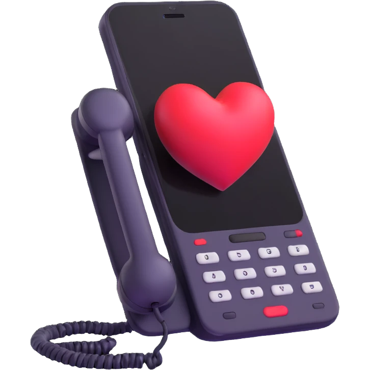 phone with a big heart emoji