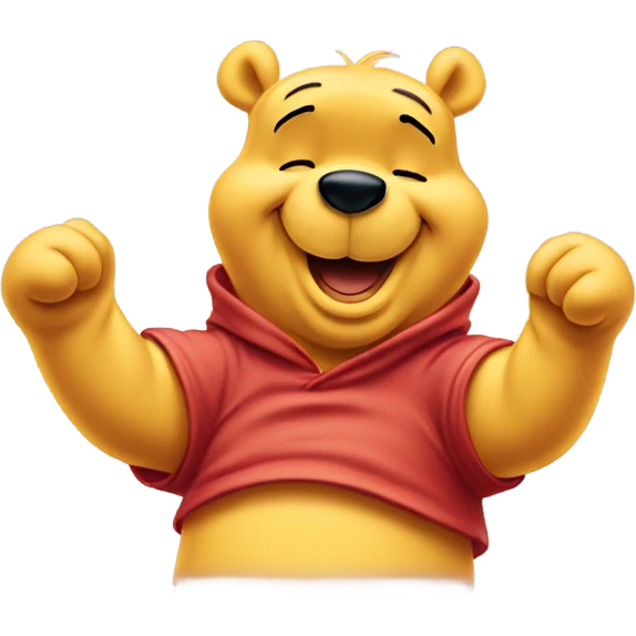 Winnie the Pooh giving hugs emoji