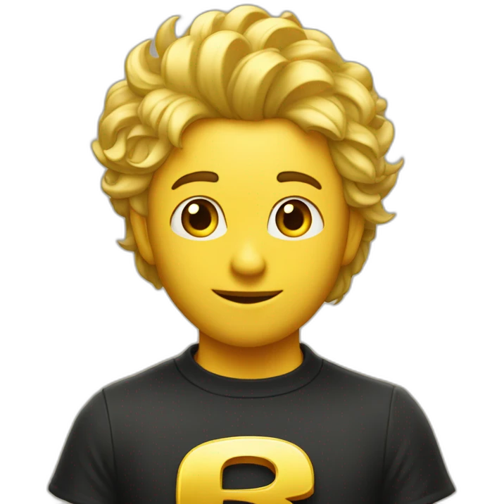 Letra R con una corona dorada emoji