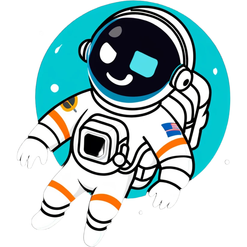 astronaut with pirate eyepatch in space emoji