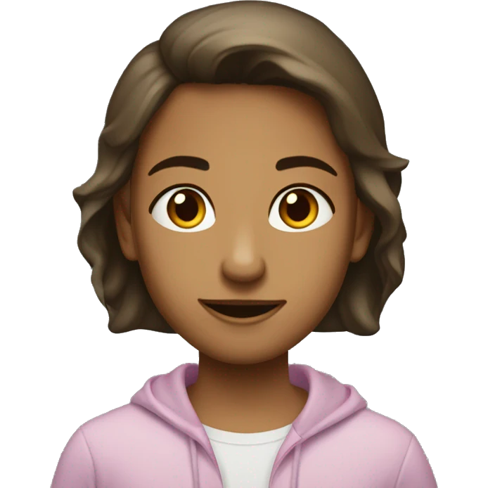 Девушка в халате и новогодней шапочке  emoji