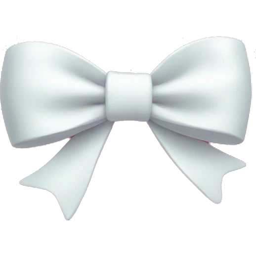 Pastel pink heart with white bow emoji