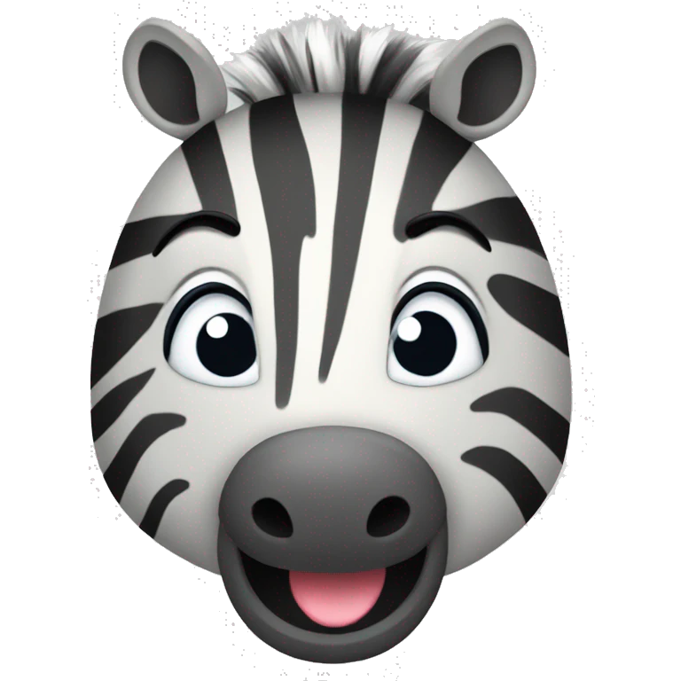 Cute zebra with  lol emoji