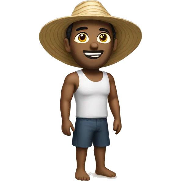 Venezuelan man in a beach emoji