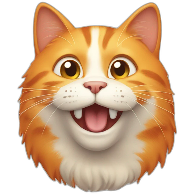 happy orange cat emoji