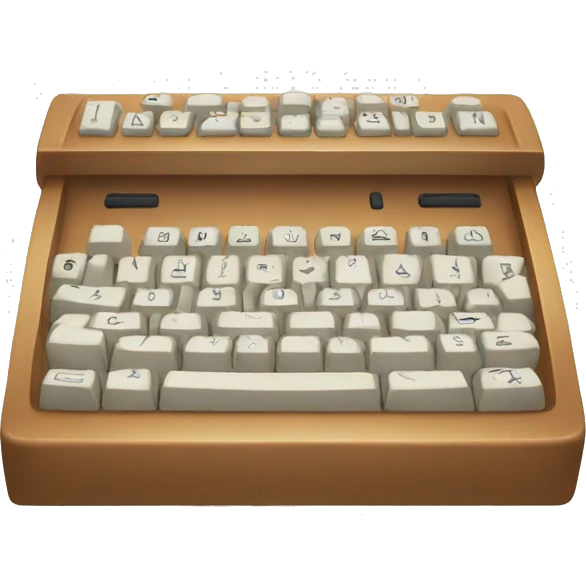 a keyboard made of only the EXPLAIN letters emoji