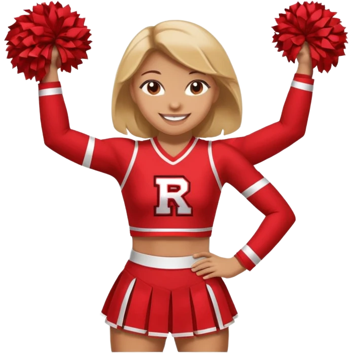 Rutgers full body Cheerleader emoji