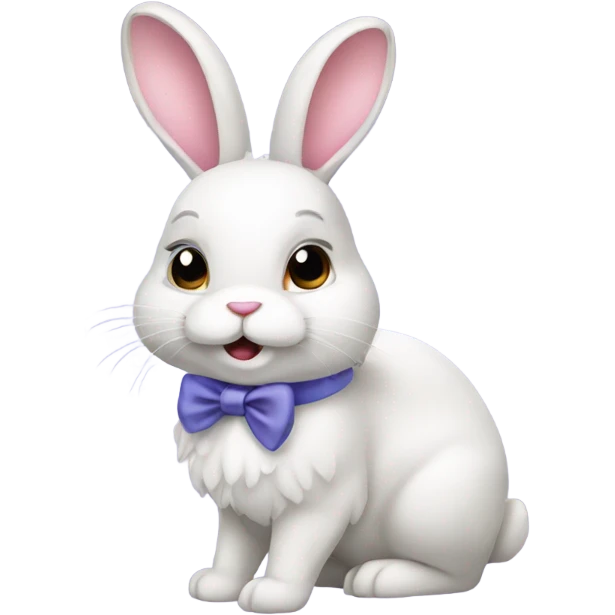 Bunny with bow  emoji