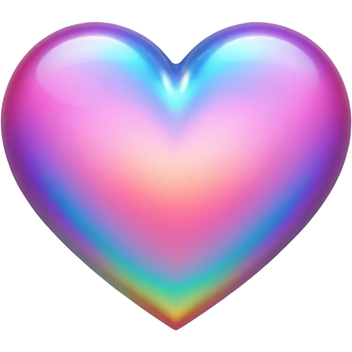 heart with a rainbow shimmer fill emoji