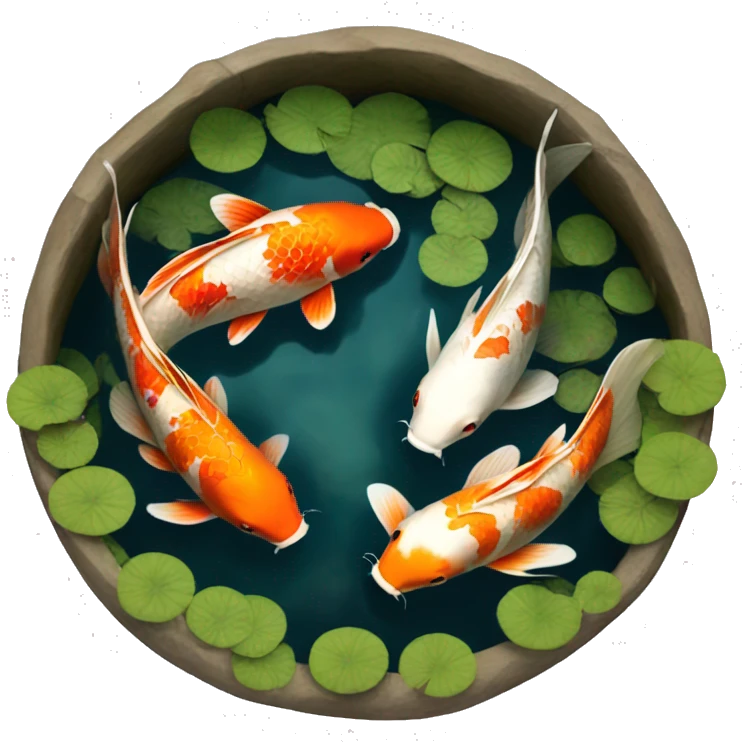 koi pond realistic  emoji