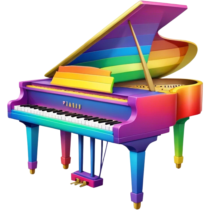 Rainbow piano emoji