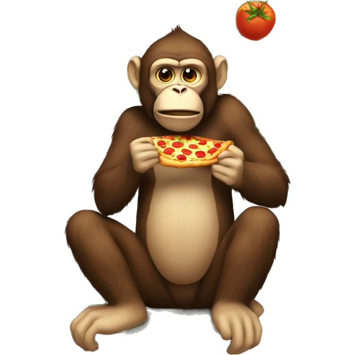 Big monkey eat pizza every day non stop and sit on trees emoji