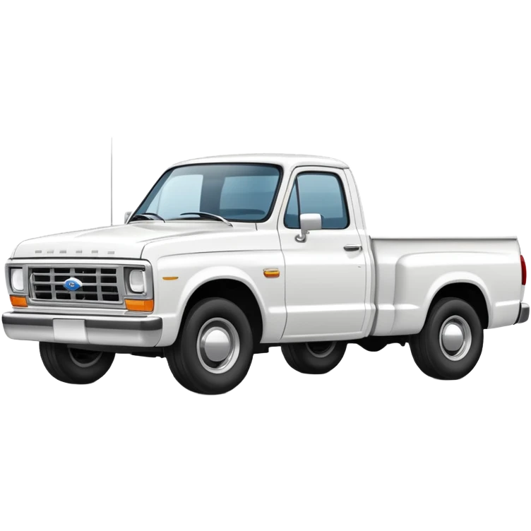 white pickup truck side view emoji