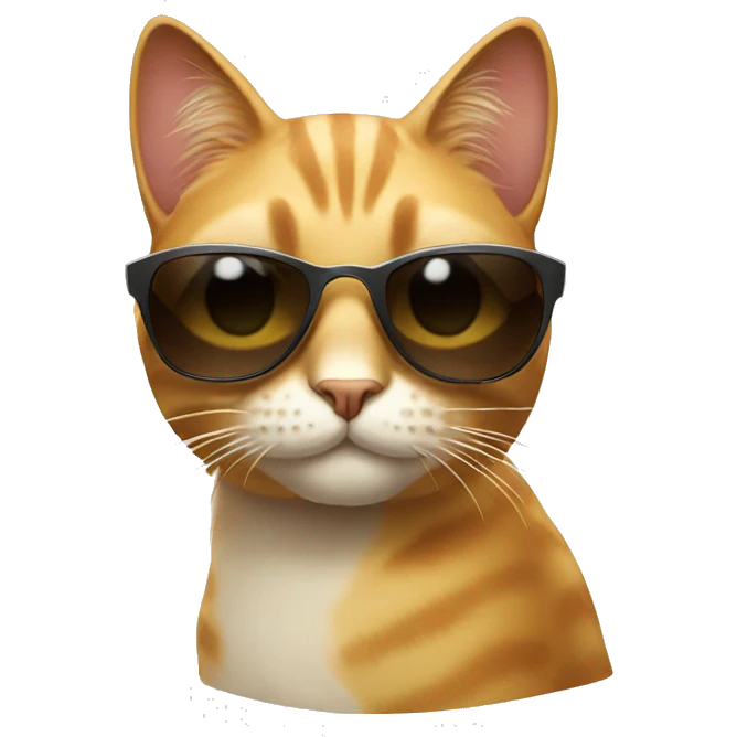 Cat with sunglasses emoji