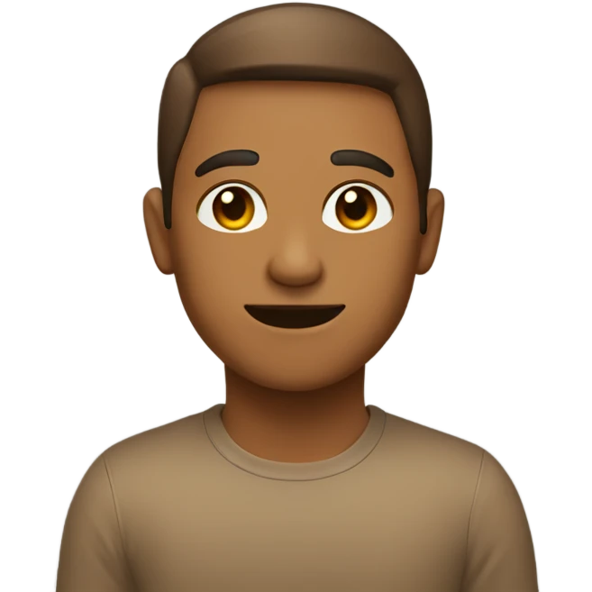Neutral rainbow brown emoji