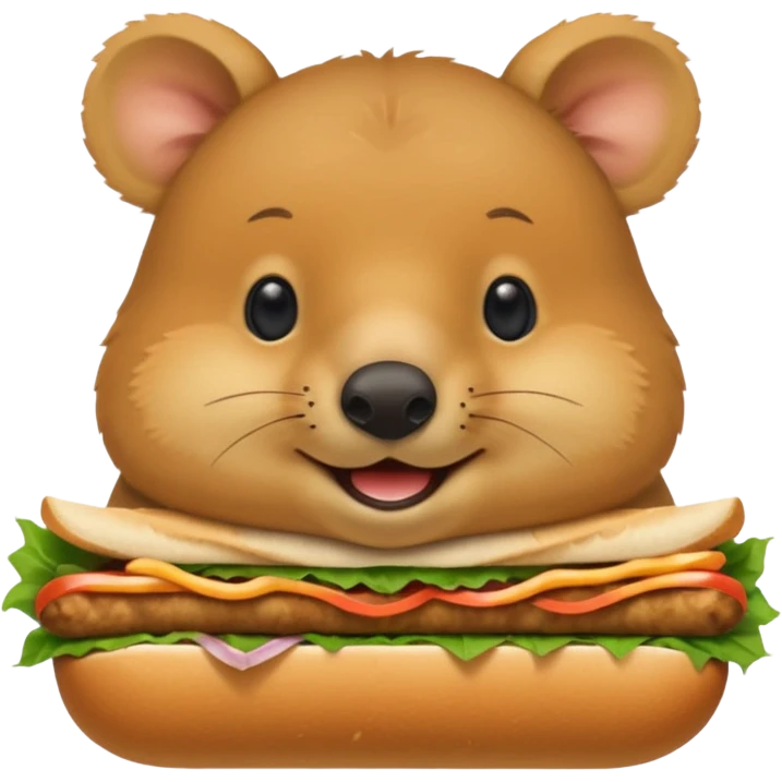 quokka eating bahn mi emoji