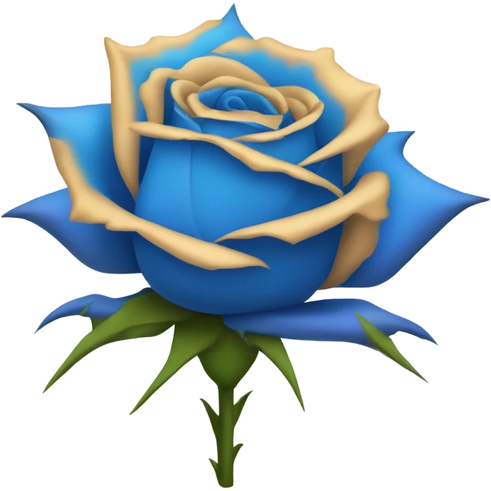 Blue Spiked rose emoji