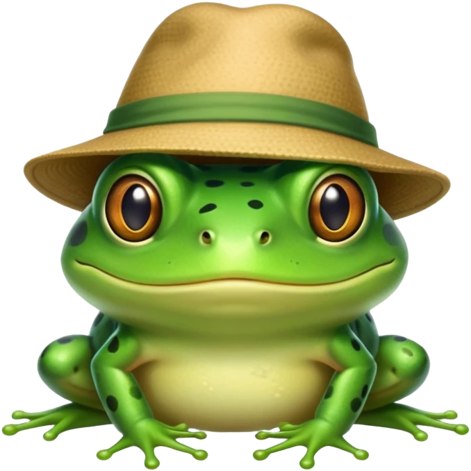 Frog with hat emoji