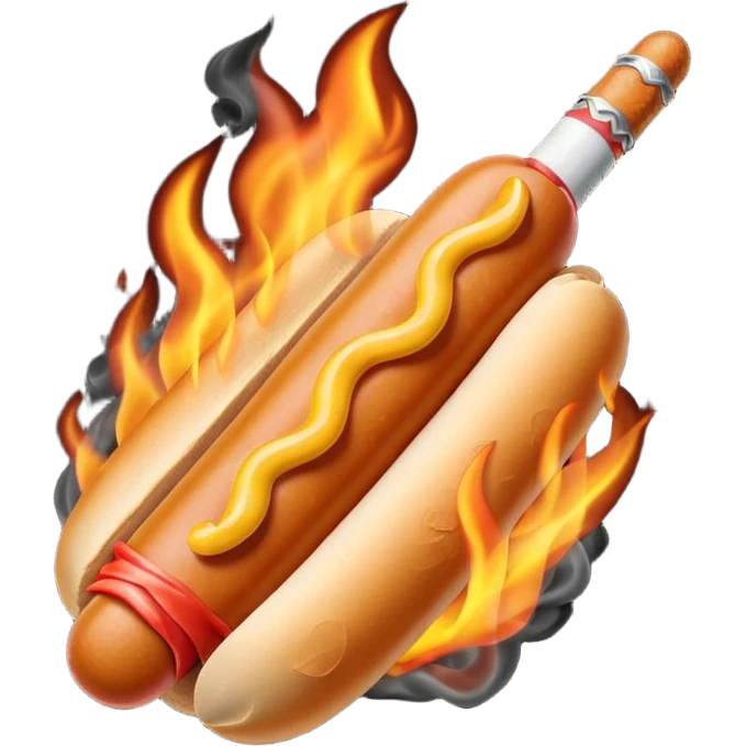 Cigarette hotdog emoji