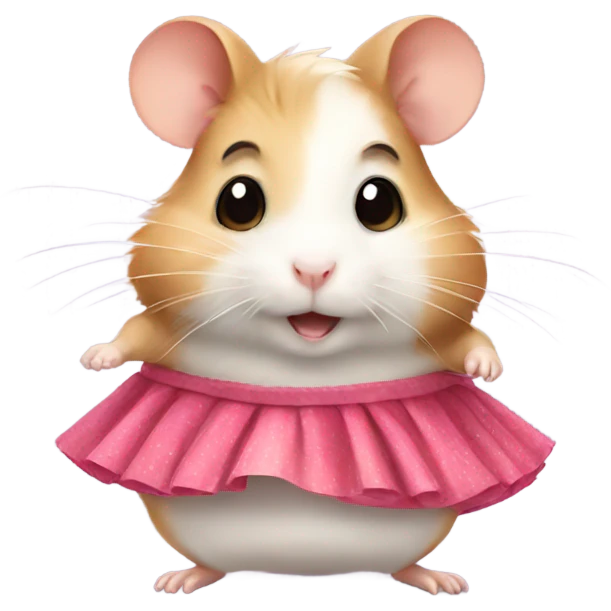 Hamster with a skirt emoji
