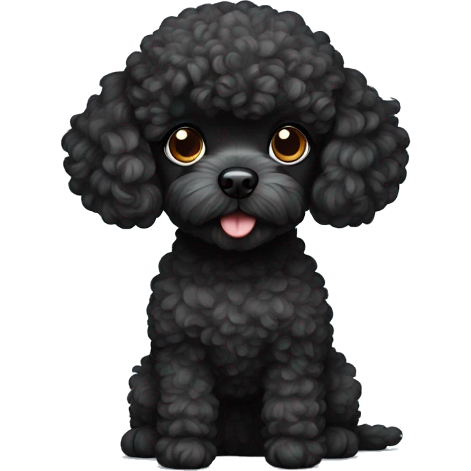 black toy poodle dog  emoji