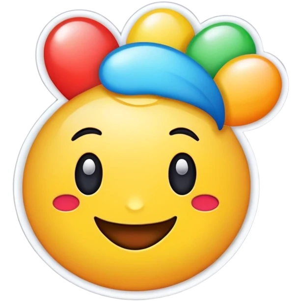 A sticker written happy class 6 emoji