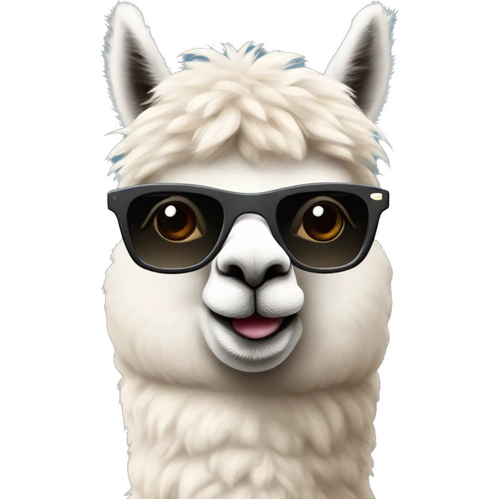 Alpaca con lentes de sol  emoji