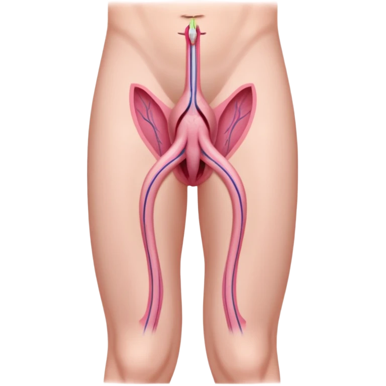 Un pene erecto, con venas prominentes y la glande rosada, penetrando una vagina. Los labios mayores y menores de la vagina son visibles, estirados alrededor del eje del pene. emoji