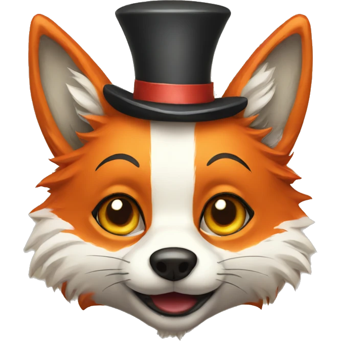 Clown fox emoji