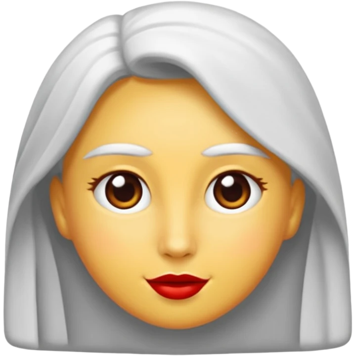 kırmızı küpeli kadın, kumral saçlı emoji