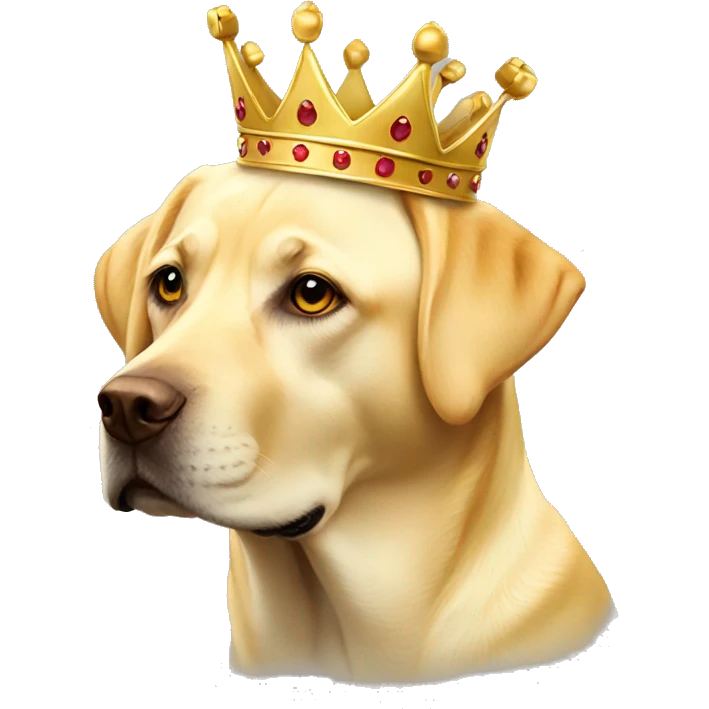 King Yellow lab with crown emoji