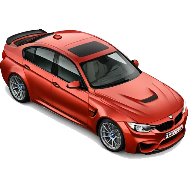 RED f80 BMW M3 front view emoji