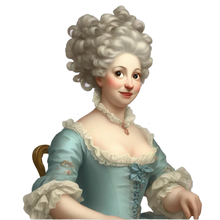 Painting of rococo women emoji