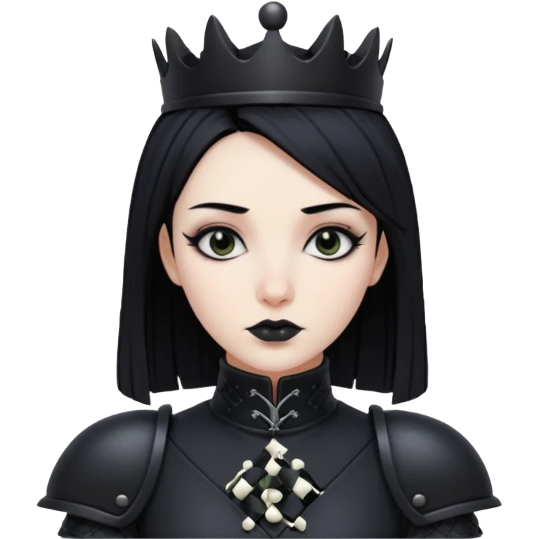 goth black chess knight emoji