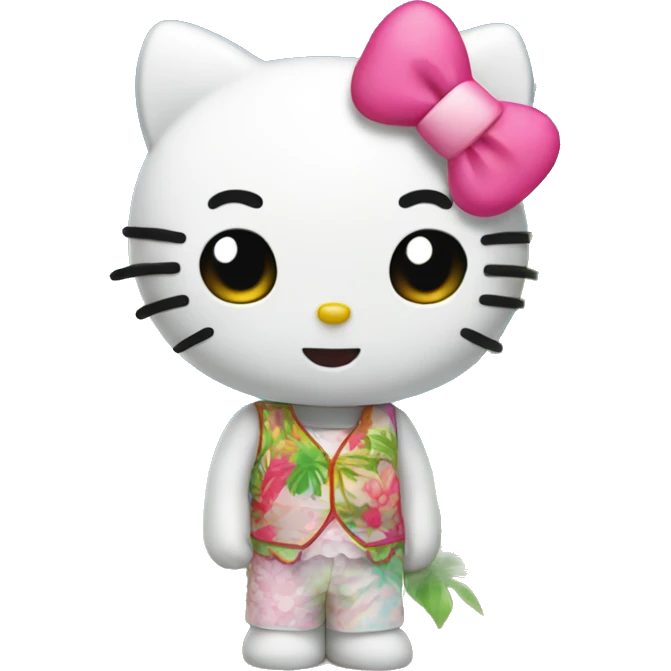 Tropical hello kitty  emoji