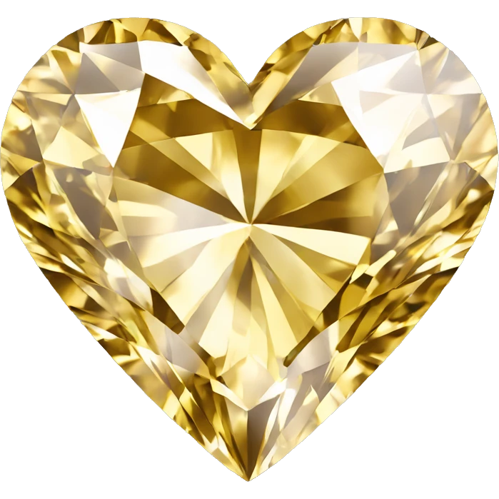 Heart shaped 56-carat gold diamond emoji