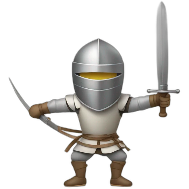 man fencing with medieval sword emoji