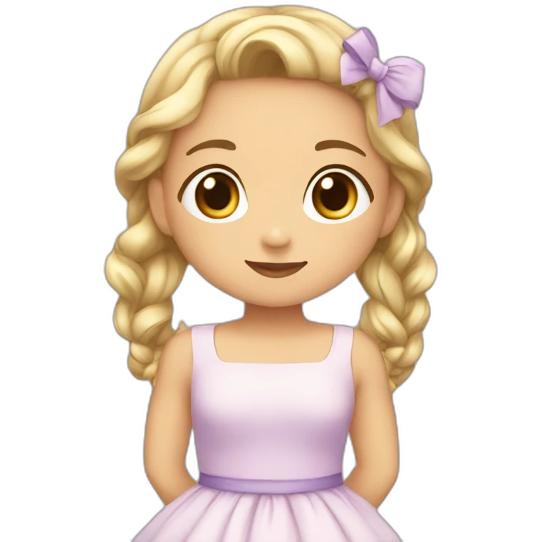 upperbody female child light skin dress bowing skirtlift cute adorable sweet emoji