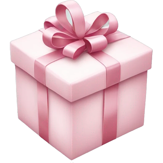 Light pink Christmas gifts under a white Christmas tree  emoji