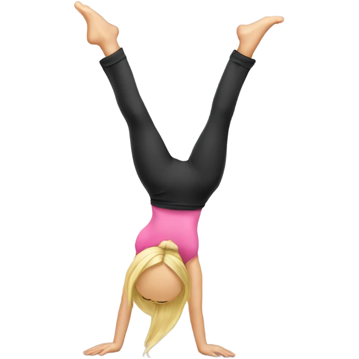 Handstand blond Girl emoji