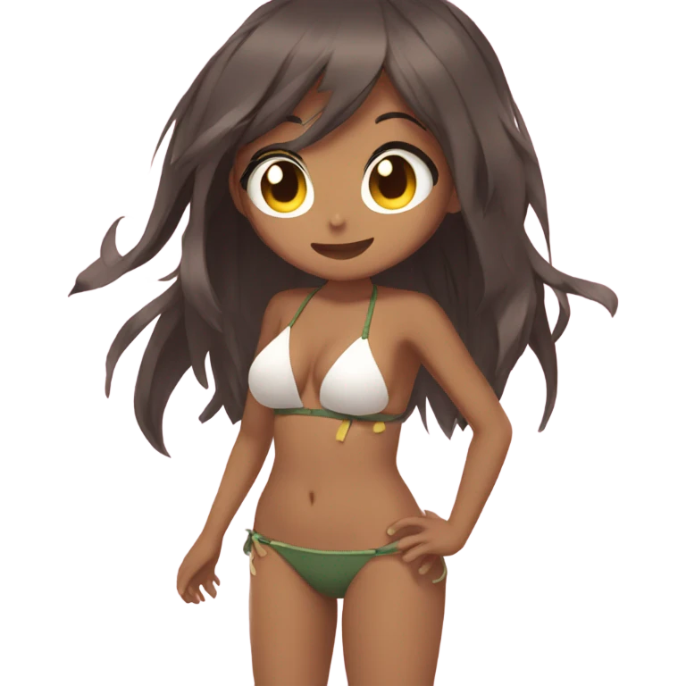 anime girl in bikini  emoji
