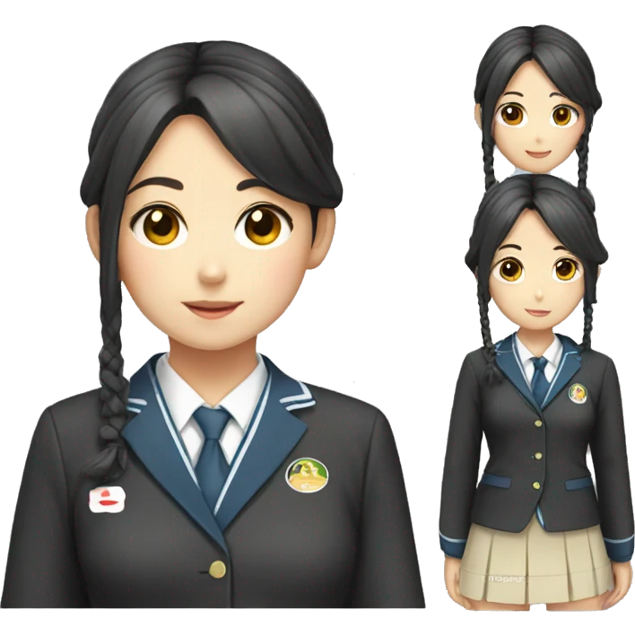 Japanese girl middle school uniform emoji