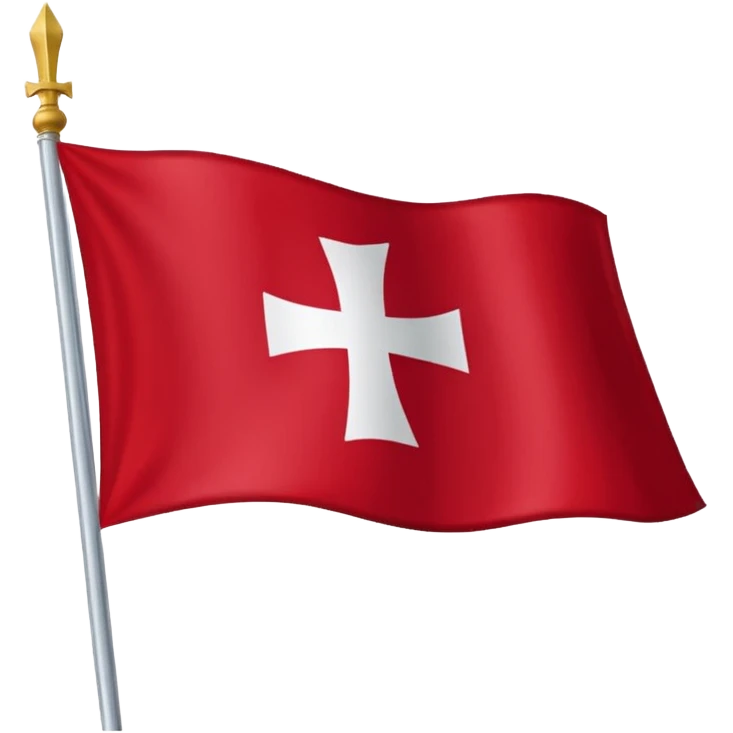 Le drapeau savoyard est de format rectangulaire. Il a un fond rouge légèrement plus foncé que le drapeau de la suisse, et une croix centrée atteignant les bords du drapeau. emoji