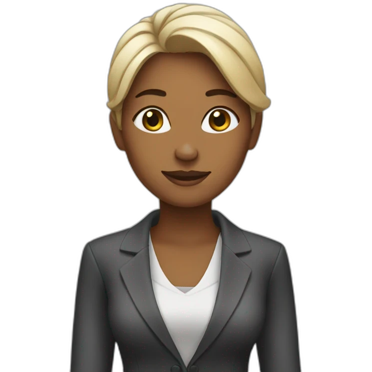 Business woman half body emoji