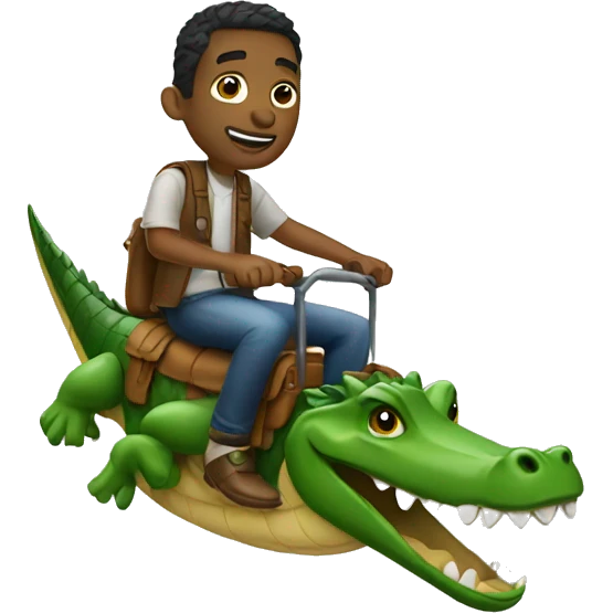 Man riding an Alligator emoji