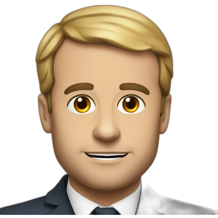 macron with emoji