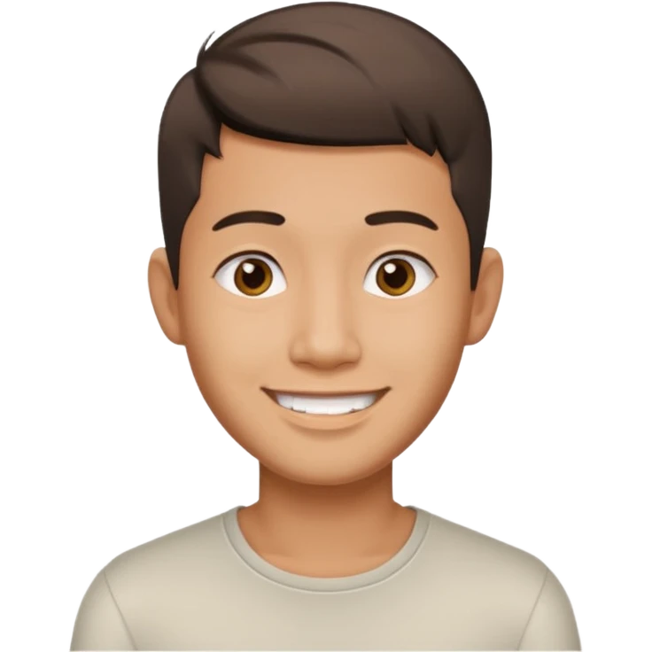 Thai man at fade hair cut 25 years old emoji