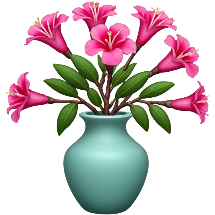 a Adenium obesum in a vase emoji