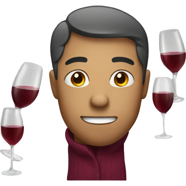 Drinking wine emoji
