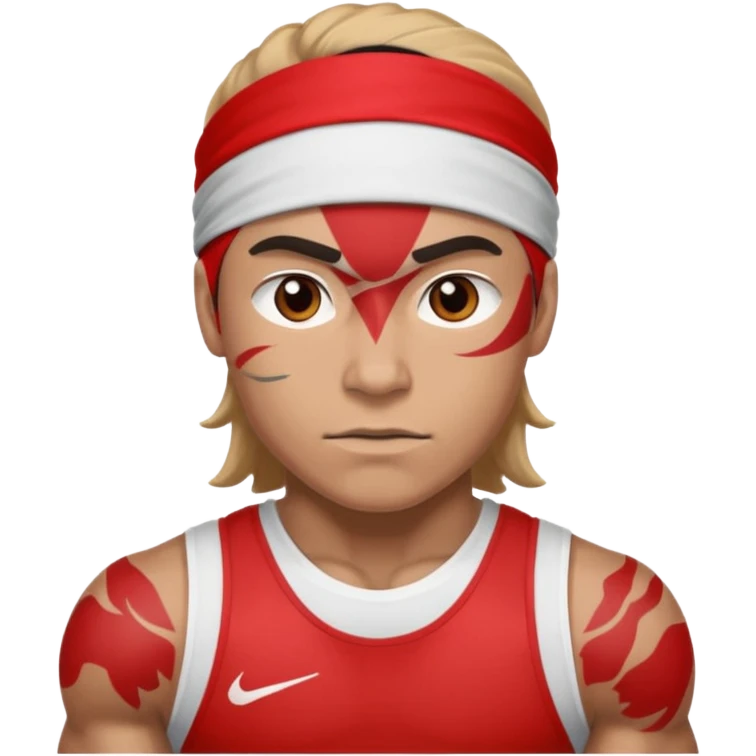 athlete with red headband emoji
